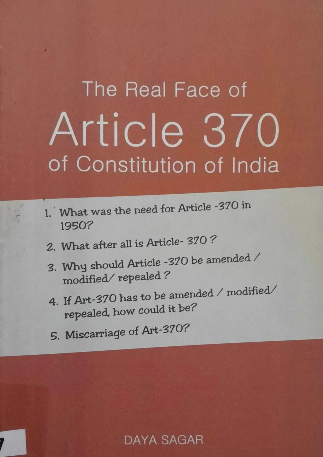 The Real Face of Article 370 of Constitution of India